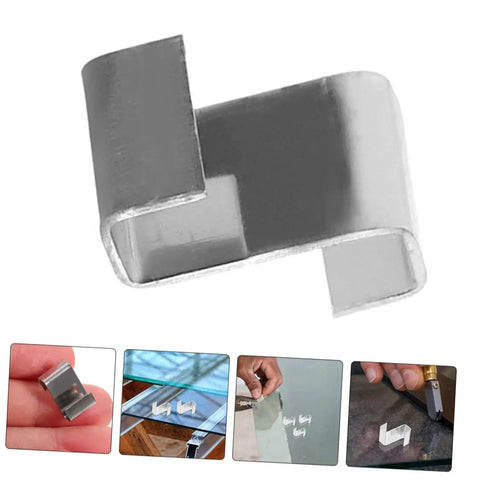 Z Shaped Glass Fixing Clips For Greenhouse, 100 Pack Rust Resistant Stainless Steel Clamps To Secure Glass Panels, Windproof Pane Holders Replacement Kit For Strong Weather, Easy Install, Durable Glazing Hardware