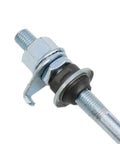 Lightweight 140mm Front Hub Axle Kit for Multi Speed Bikes Five Sixteenths Inch, silver conical lock nut washer, close view