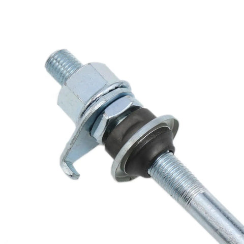 Lightweight 140mm Front Hub Axle Kit for Multi Speed Bikes Five Sixteenths Inch, silver conical lock nut washer, close view