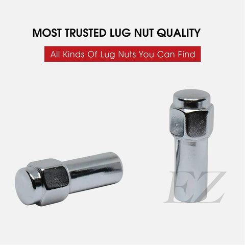 Dope Mag Style Lug Nuts In Crisp Chrome Shine With Heavy Duty Center Washers And Razor Sharp 12mm X 1.5 Threads Built Tough For Your Whip Fast 13/16 Hex Setup Fits Toyota Mazda Mitsubishi And Weld Racing Wheels Pack Of 20 - close-up view of chrome lug nuts
