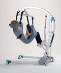 The Ultimate Patient Aid Full Body Mesh Sling For Safe And Effortless Bed To Wheelchair Transfers with reinforced straps on lift.