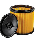 2 Pack Replacement Filter For Hart Wet Dry Vacuums 5 To 20 Gallon, VCFS Standard Disposal Cartridge Filters with lid detached, close-up