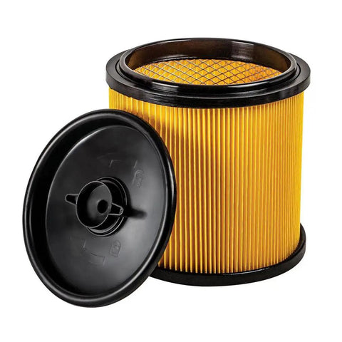 2 Pack Replacement Filter For Hart Wet Dry Vacuums 5 To 20 Gallon, VCFS Standard Disposal Cartridge Filters with lid detached, close-up