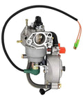 Dual Manual LPG CNG Carburetor For GX390 188F GX420 190F 11HP 13HP Engines Motorcycle Engine Spare Parts With Manual Fuel Line Switch Reliable Gas Line Carburetor For Industrial Power Equipment, with hose and switch