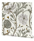 Straight Up Stunning Jumbo Floral Neutral Wallpaper With Matte Linen Texture And Durable Pvc Free Build for interior use.
