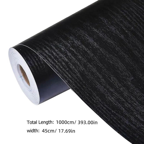 Gotta Have This Slick Black Peel And Stick Vinyl Wrap For Kitchen Countertops And Walls, 1000cm long, 45cm wide roll.