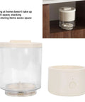 Portable Mini Washing Machine 1.6L Rechargeable Cordless Foldable Design showing clear tank and base for easy storage.