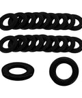 20 Pack M6 Flat Washers Black Stainless Steel Sealing Rings Inner 6mm Outer 12mm 1.5mm Thick Heavy Duty Washers For Home Shop DIY Projects Durable Hardware Fasteners, black flat washers