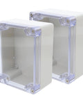 Two Heavy Duty Outdoor Electrical Junction Box With Dustproof Plastic Cover For Weatherproof Enclosure Housing sensitive components.
