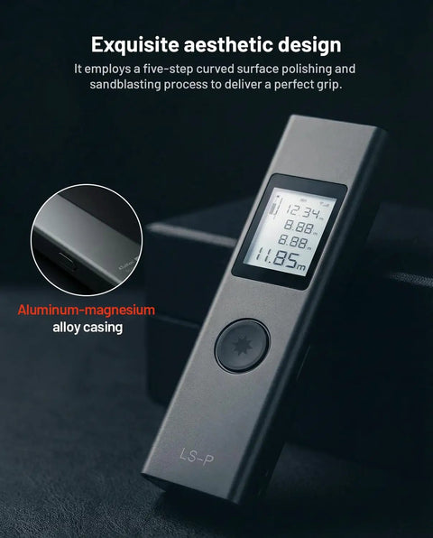 Compact Rechargeable Digital Laser Distance Meter With Backlit Display Delivers Quick 0.2 Second Measurements And Pinpoint One Sixteenth Inch Accuracy Up To 131 Feet One Button Operation Pocket Friendly Dope Tool, aluminum-magnesium alloy casing