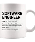 Engineer Definition Mug A Nerdy Yet Real Talk Engineering Gift For Engineers Graduation Birthday Or Promotion Celebrations Perfect Ceramic Mug 11 Oz White For Coworkers And New Engineers displaying software engineer definition.