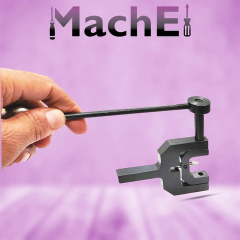 Badass Precision Radius Ball Turning Gear For Bench Lathes With Rock Solid Three Eighth Inch Shank and Heavy Duty High Speed Steel Cutter in use.