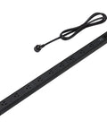 Hefty Nine Outlet Surge Protector Power Strip with 9 outlets and 6 foot extension cord, durable aluminum casing for home office use.