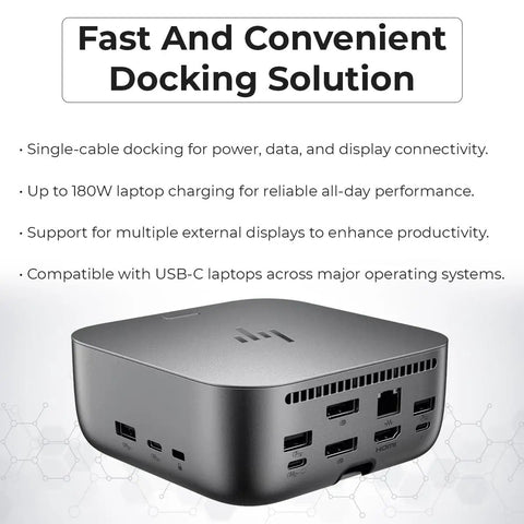 Badass Thunderbolt 4 Dock Bundle With 180W Fast Charging showcasing ports and connectivity features for powerful setups.