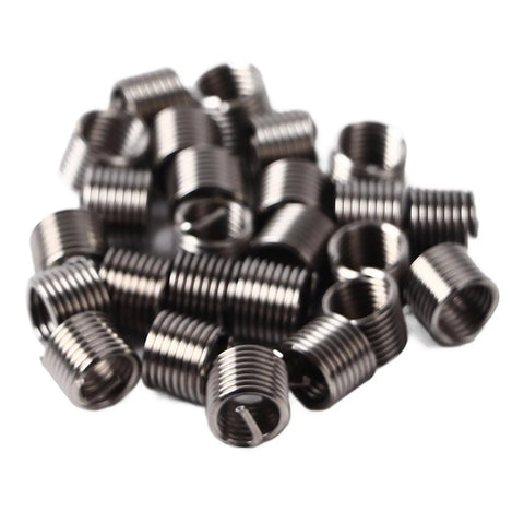 Metal self-tapping inserts from 261 Piece Thread Repair Kit With Metric And Imperial Self Tapping Inserts Taps And Drill Bits Automotive And Industrial Repair Set