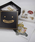 Full Metal Beam Steam Engine Model Kit With Horizontal Boiler And Centrifugal Regulator For DIY Assembly, parts in box