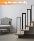 Rock Solid U Shaped Staircase Handrail Built Tough Floor Mounted Wrought Iron Railing With Dead Grip Durable Finish For Indoor Outdoor Steps Porch Loft Hallway Entryway on stylish staircase