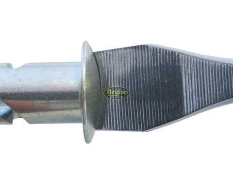 Close-up of Heavy Duty Quarter Turn Tool with steel blade, showcasing precision contour for fastener removal.