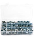 Ultimate 135Pcs Hose Clamp Set With Double Ear Worm Drive Design For Fuel And Water Pipes Ranging From 8MM To 18mm Perfect For Any Auto Or Home Repair Gig. transparent organizer box with stainless steel hose clamps