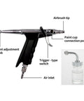 Facial Oxygen Injector Spray Gun For Deep Hydration And Skin Rejuvenation Atomized Fine Mist Sprayer with labeled parts