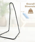 Beefy Outdoor Hammock Stand With Adjustable Height, Heavy Duty Metal Swing Frame, Safety Hook And Sturdy Chain, Black