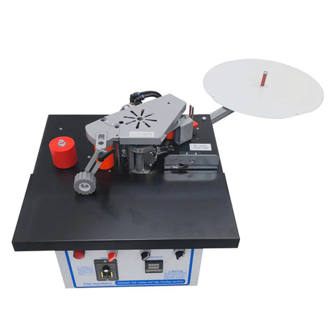 Heavy Duty Portable Edge Banding Machine Delivers Tight Seams With Double Side Glue And Adjustable Speed to handle tape cutting easily.