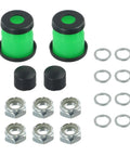 Purple Skateboard Truck Conversion Kit with bushings, joint cups, washers, and nuts for improved stability and smooth rides.