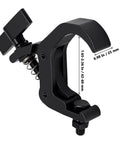 Close-up of Beefy Heavy Duty Stage Light Truss Clamp for Moving Head Fixtures with adjustable aluminum alloy, fits 40-60mm truss tubes.