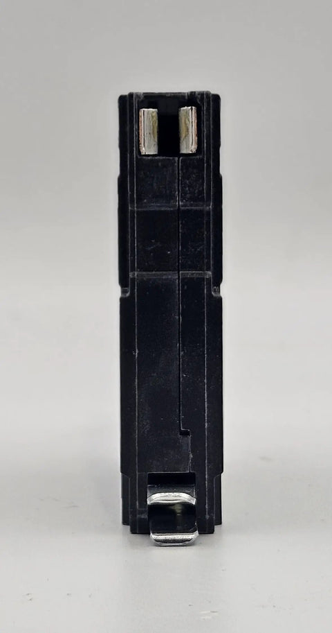 Side view of QO120 20 Amp Circuit Breaker Pack Ten Units 1 Pole 120 Volt UL Listed 10kA AIR Plug In Standard Type No Fuss Install