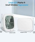 Large LCD display of Best Wireless Indoor Outdoor Thermometer Hygrometer With Remote Sensor 330 Feet Range Digital Monitor