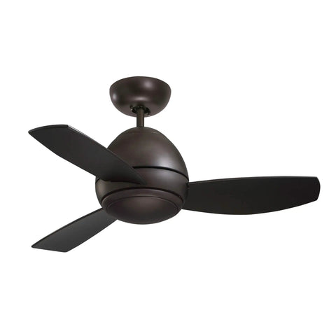 Curva LED Outdoor Ceiling Fan With Light Kit 44 Inch Modern Bronze Finish, 6 Speed Remote Control, Ceiling View