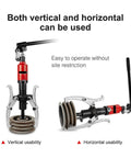 Heavy Duty Hydraulic Wheel Bearing Puller 10 Ton Capacity Hub Remover Tool With 250 Millimeter Reach And Grease Monkey Trusted Design for vertical and horizontal use.