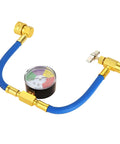 R134A Car AC Refrigerant Charge Hose Kit with One-Half-Inch Acme Can Tap Piercing Valve and Recharge Hose with Pressure Gauge
