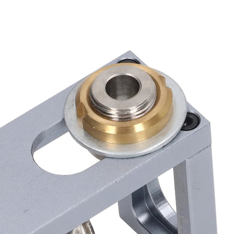 Close-up of Adjustable Drill Guide For Woodworking Pro Grade Dowel Drilling Jig Durable 6061 Aluminum