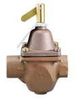 Heavy Duty Boiler Feed Water Regulator With One Half Inch Female Inlet And Outlet And Bottom Connection, Brass Construction front view