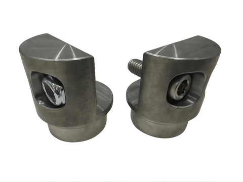 Straight Shot 1 1/2 Inch Tube Connector Adapter Weld Fabrication Bung With Versaslot Nut Holder Easy Grip For Hot Rod Rig And Custom Car Whips Built To Rock Made In Usa, showing metallic finish and bolt