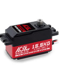 Beefy Low-Profile Brushless Digital Metal Gear Steering Servo For 1/10 And 1/12 RC Cars Trucks And Planes, 15.5 kg-cm Torque At 8.4V