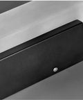 Close-up of the black base and LED section of the Modern Linear Wall Sconce Imitated Marble LED Wall Light,Warmth.