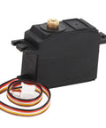 Full Metal Gear Servo Upgrade Kit Replaces Stock Plastic Components Compatible With 12423 12428 12628 124006 Models heavy-duty black servo motor with wire.