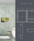 Shower Niche Organizer Set For Tile Ready Bathrooms Durable ABS Recessed Shelf Two Pack With Easy Install and dimensions diagram
