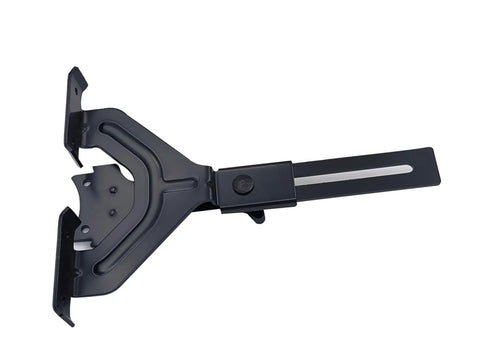 DNP618 Router Edge Guide Rail System For Compact Fixed Base Routers Quick Attach Straight Cutting Template, black metal construction.