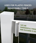 Vinyl Fence Rail Removal Tool For 5.5 Inch High Rails Quick Release Design Fits 4 By 5.5 Fence Rails Modern White Finish