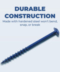 Blue-Kote Pocket Hole Screws For Outdoor Woodworking Two And A Half Inch Coarse Thread Maxi Loc Head Beefy Grip Weather Resistant 250 Count Pack