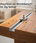 12 Inch T Track Kit Aluminum Double Track Set 4 Pack With Mounting Holes For Woodworking Universal T Slot Hardware Track on workbench