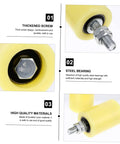4 Pack Nylon Pulley Block For Sliding Doors And Gates Heavy Duty Wheel with thickened screw and steel bearing details