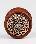 Sun Moon Organic Wood Saddle Ear Plugs Set Eight Pairs For Tunnels And Piercings Gift Box Finely Polished Easy Insertion Harmless