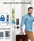 Super Slick Smart Door Lock With App Control, Backlit Keypad Deadbolt, Dual Knob Front Door, Auto Lock Security in action.