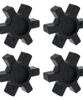 Flexible NBR Rubber Spider Center Inserts for L Jaw Couplings 64mm Outer Diameter Black 4 Pack, four views