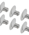 Top Shelf Heavy Duty Aluminum Quarter Turn Fasteners With Oversized Head Design And Half Inch Grip Panel Mounting Hardware For Equipment Cabinets Rack Systems And Workshop Projects Six Pack Bundle, angled view of six fasteners.