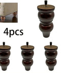 4 Pack 15cm Solid Wood European Style Furniture Legs Replacement Feet For Sofa Coffee Table TV Cabinet Heavy Duty Wooden Legs